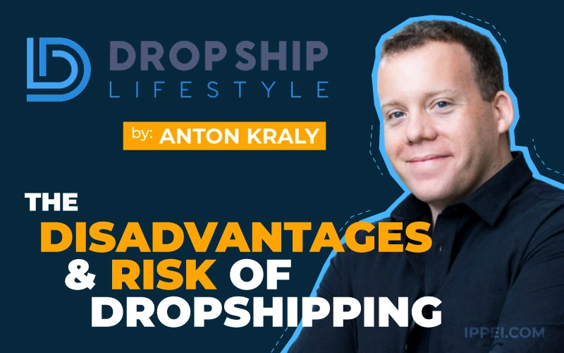 Anton Kraly portrait with Drop Ship Lifestyle branding and article headline
