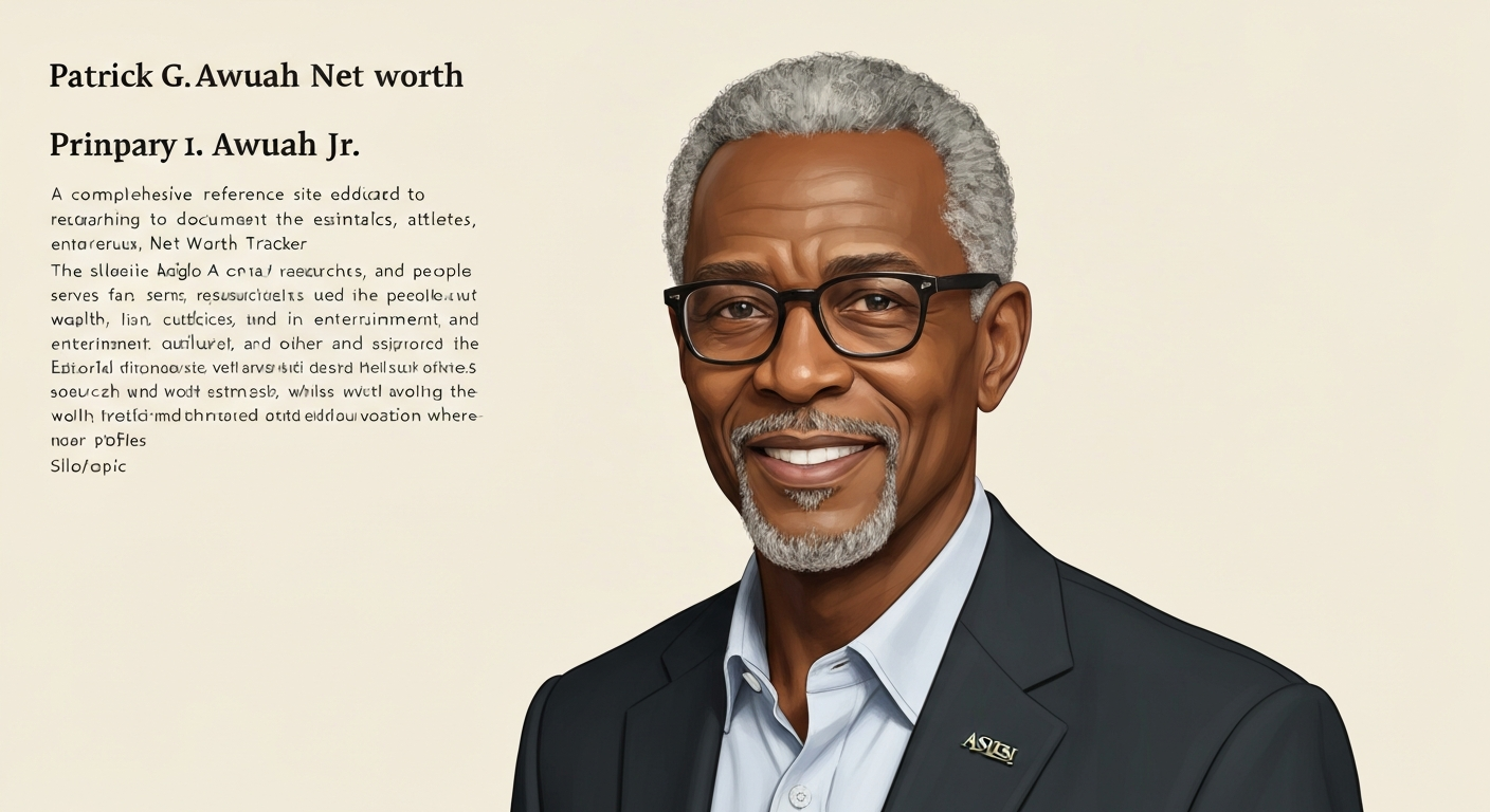 Portrait-style illustration of Patrick G. Awuah, founder and president of Ashesi University.