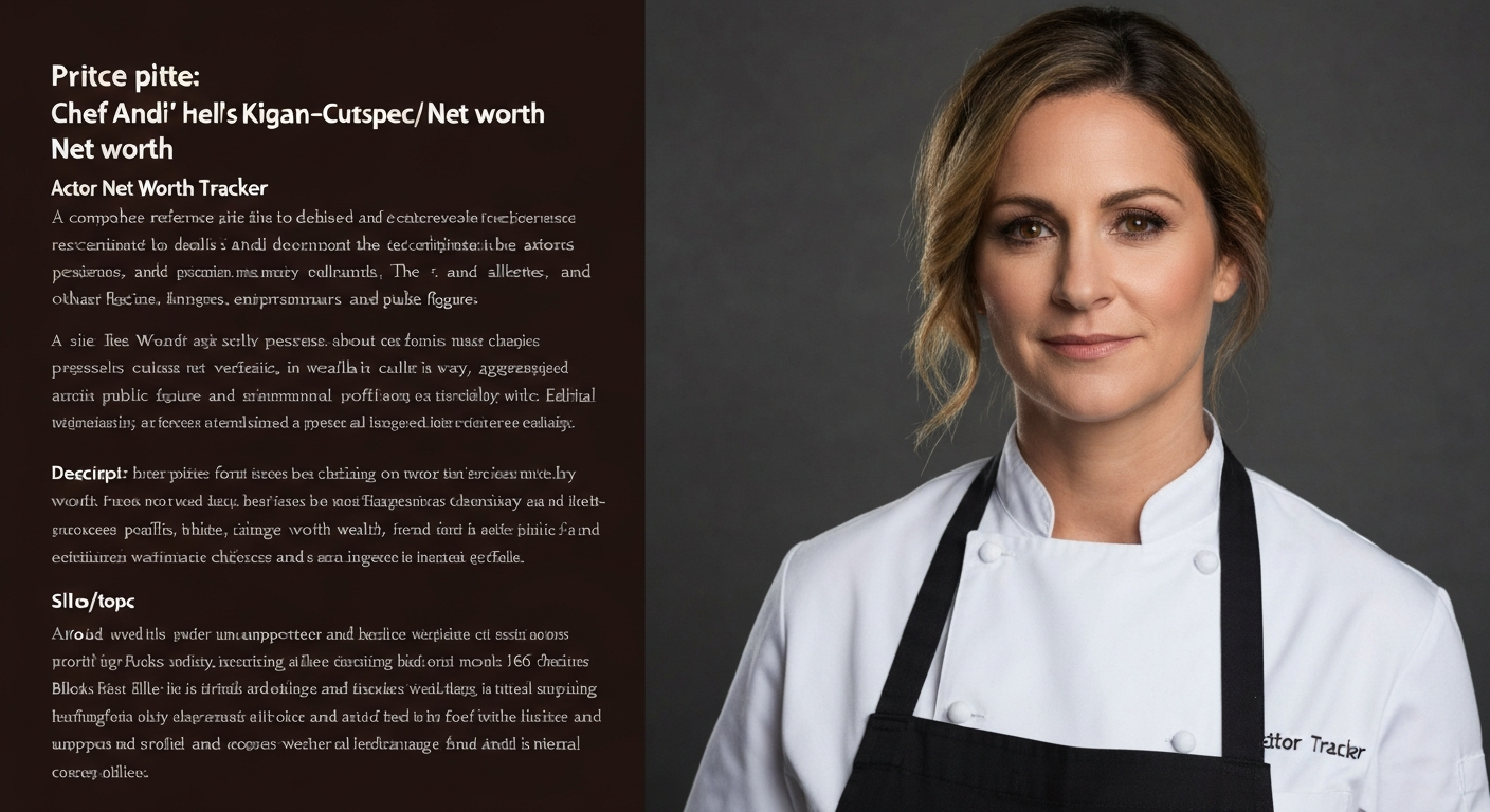 Portrait of Chef Andrea 'Andi' Van Willigan (Andi Cutspec), known as the Red Team sous-chef on Hell's Kitchen